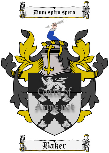 Baker (English) Ancient Surname Coat of Arms (Family Crest) Image Download