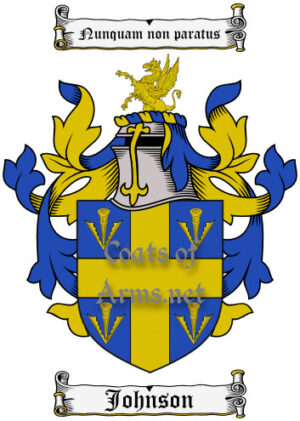 Johnson (English) Ancient Surname Coat of Arms (Family Crest) Image Download