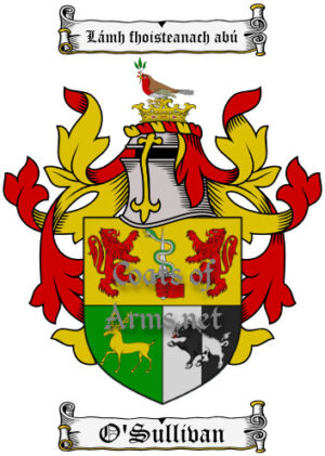 O'Sullivan (Irish) Ancient Surname Coat of Arms (Family Crest) Image Download