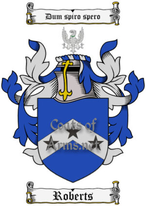 Roberts (English) Ancient Surname Coat of Arms (Family Crest) Image Download