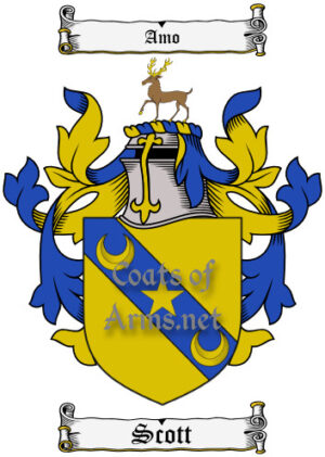 Scott (Scottish) Ancient Surname Coat of Arms (Family Crest) Image Download