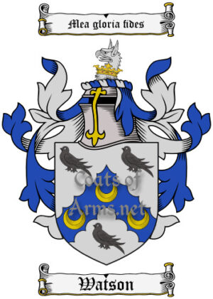 Watson (English) Ancient Surname Coat of Arms (Family Crest) Image Download
