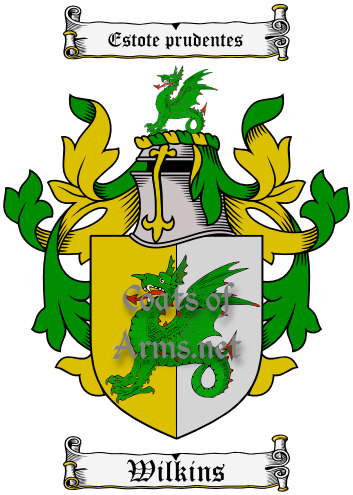 Wilkins (Welsh) Ancient Surname Coat of Arms (Family Crest) Image Download