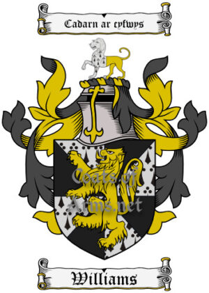 Williams (Welsh) Ancient Surname Coat of Arms (Family Crest) Image Download