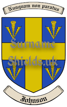 Surname Shield Coat of Arms Family Crest (Johnson)