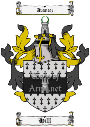 Hill (English) Ancient Surname Coat of Arms (Family Crest) Image Download