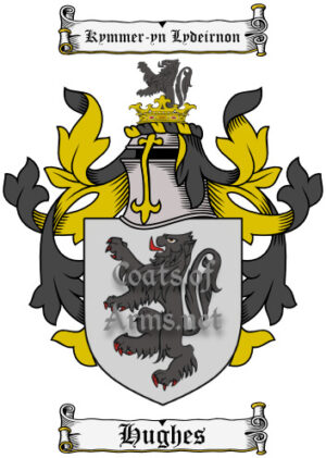 Hughes (Welsh) Ancient Surname Coat of Arms (Family Crest) Image Download