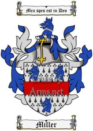 Miller (English) Ancient Surname Coat of Arms (Family Crest) Image Download