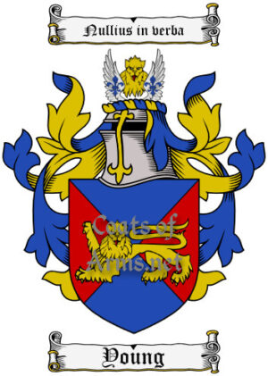 Young (English) Ancient Surname Coat of Arms (Family Crest) Image Download