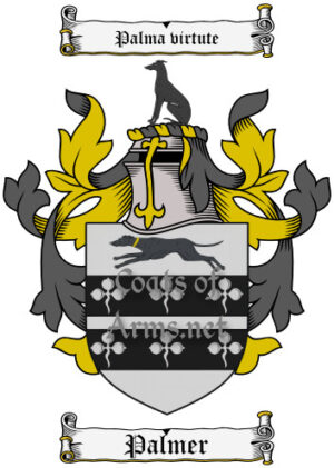 Palmer (English) Ancient Surname Coat of Arms (Family Crest) Image Download