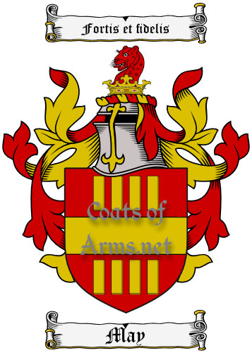 May (English) Ancient Surname Coat of Arms (Family Crest) Image Download